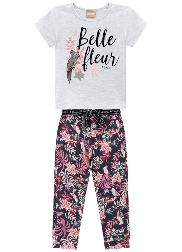 Milon - Conjunto Infantil Feminino Mescla