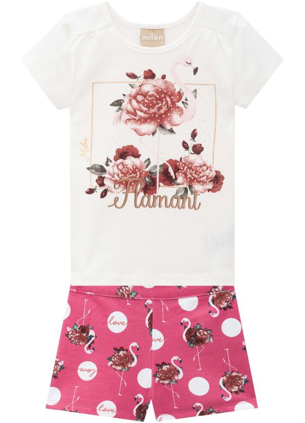 Milon - Conjunto Infantil Feminino Off White