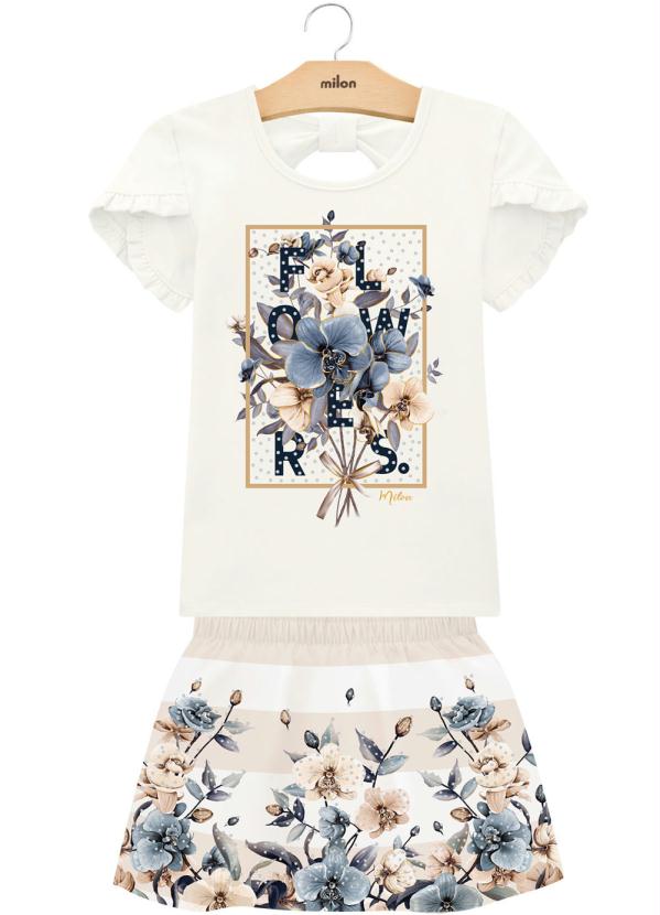 Milon - Conjunto Infantil Feminino Off White