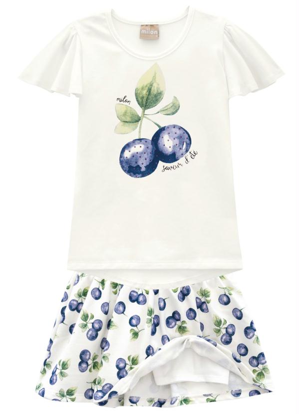Milon - Conjunto Infantil Feminino Off White