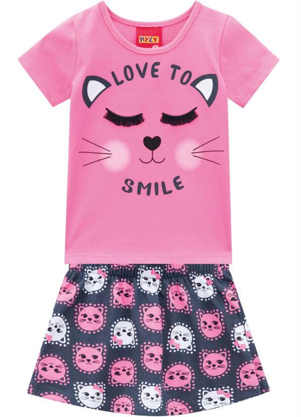 Kyly - Conjunto Infantil Feminino Rosa