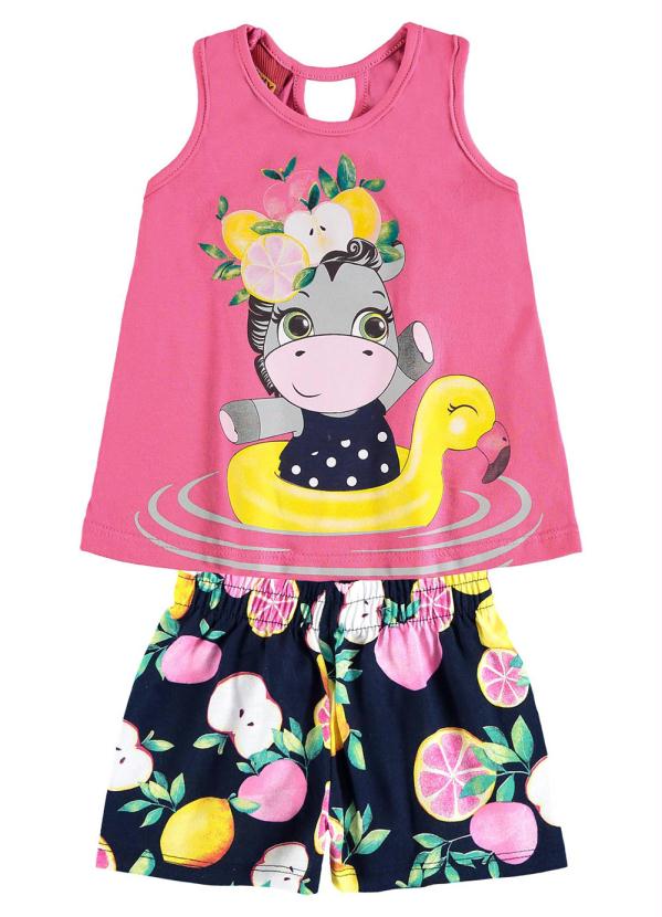 Kyly - Conjunto Infantil Feminino Rosa