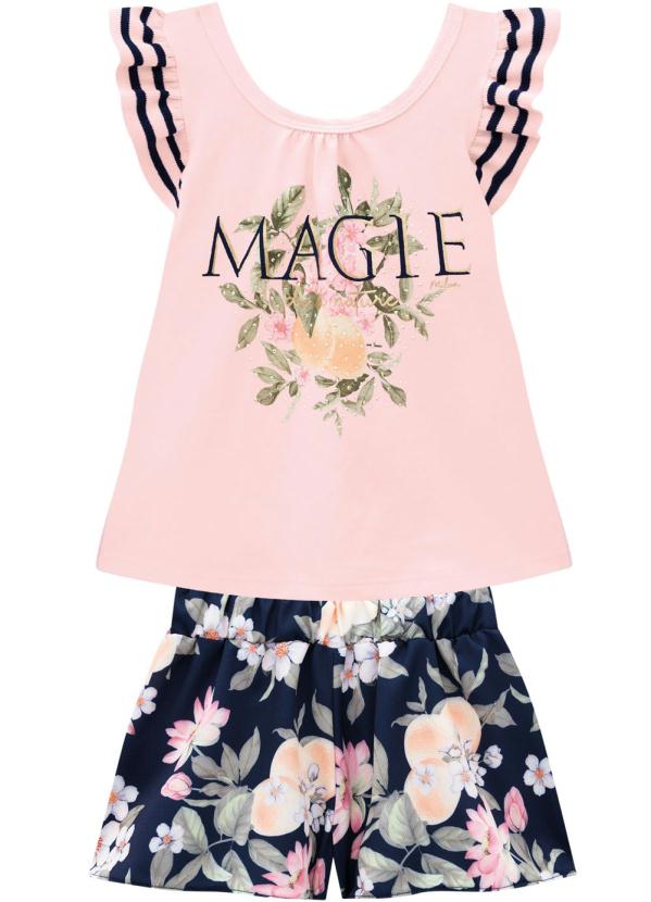 Milon - Conjunto Infantil Feminino Rosa 1
