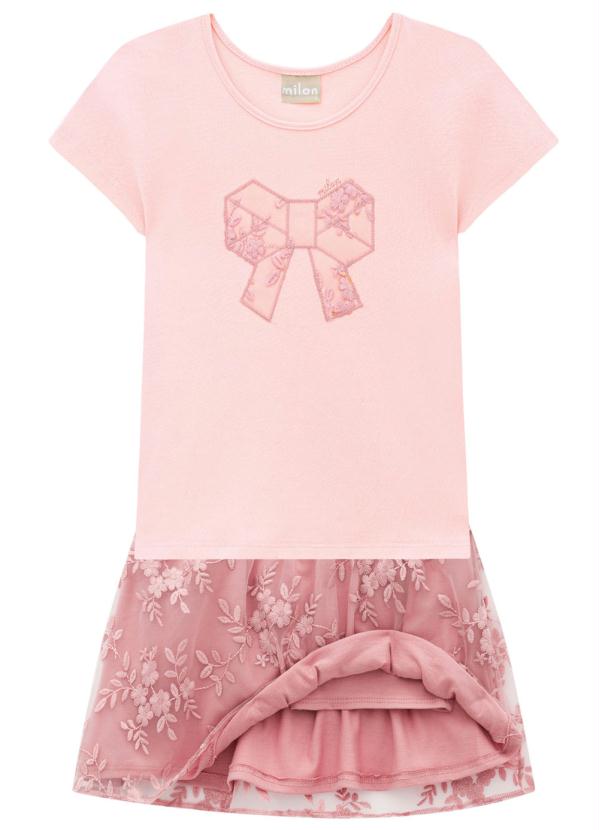 Milon - Conjunto Infantil Feminino Rosa