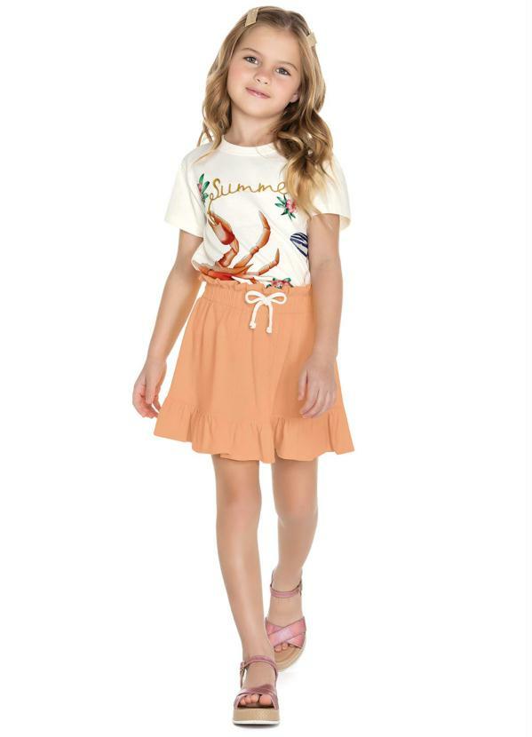Trick Nick - Conjunto Infantil Feminino Summer Bege