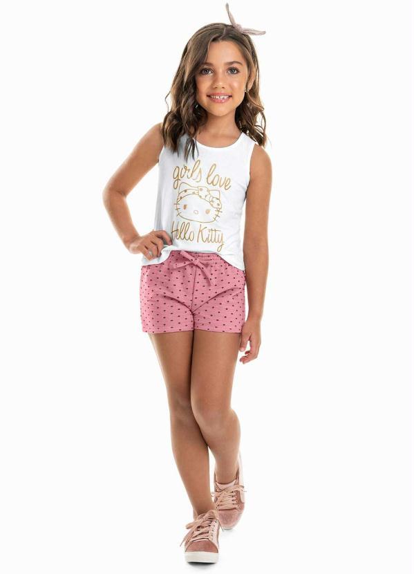 Hello Kitty - Conjunto Infantil Love Branco 2