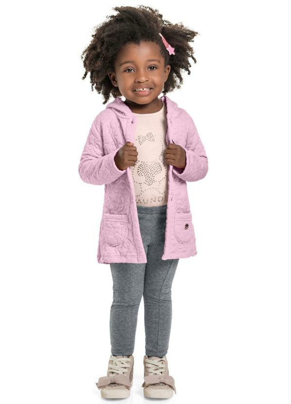 Brandili Mundi - Conjunto Infantil Menina de Ursinho Rosa