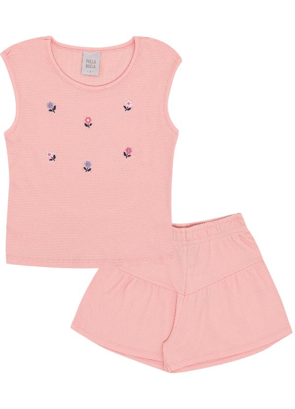 Pulla Bulla - Conjunto Malha Favo Rosa