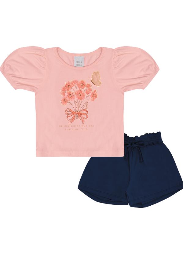 Pulla Bulla - Conjunto Meia Malha Rosa 2