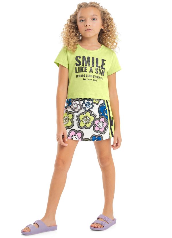 Gloss - Conjunto Menina Floral Verde