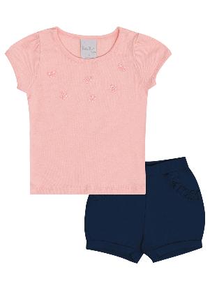 Pulla Bulla - Conjunto Ribana com Elastano Leve Rosa - PULLA BULLA