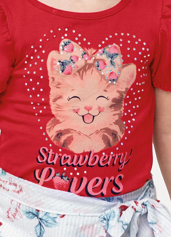 Carinhoso - Conjunto Vermelho Strawberry Lovers Strass 2