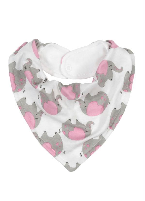 Up Baby - Babador Bandana Bebê Menina Branco