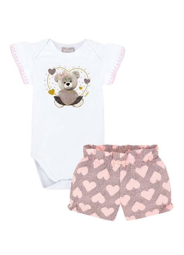 Milon - Conjunto Bebê Feminino Branco