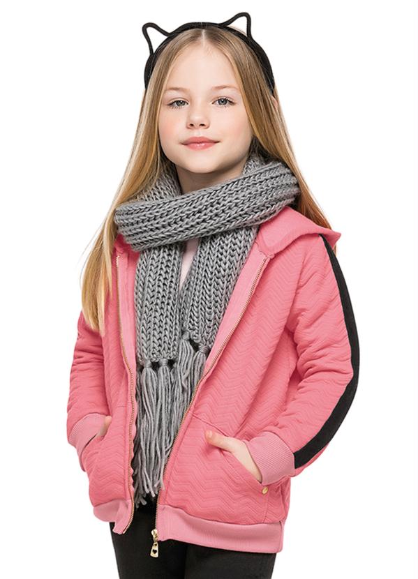 Quimby - Jaqueta de Moletom Infantil Rosa 2