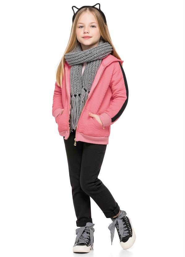 Quimby - Jaqueta de Moletom Infantil Rosa 3