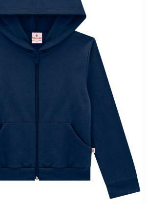 Brandili - Jaqueta Infantil Menina Moletom Azul - BRANDILI