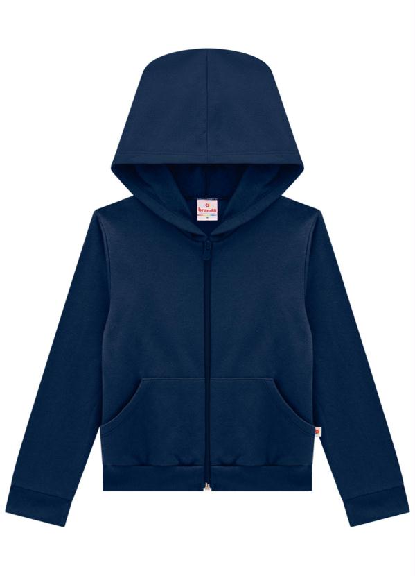 Brandili - Jaqueta Infantil Menina Moletom Azul