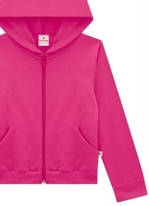 Brandili - Jaqueta Infantil Menina Moletom  Rosa - BRANDILI