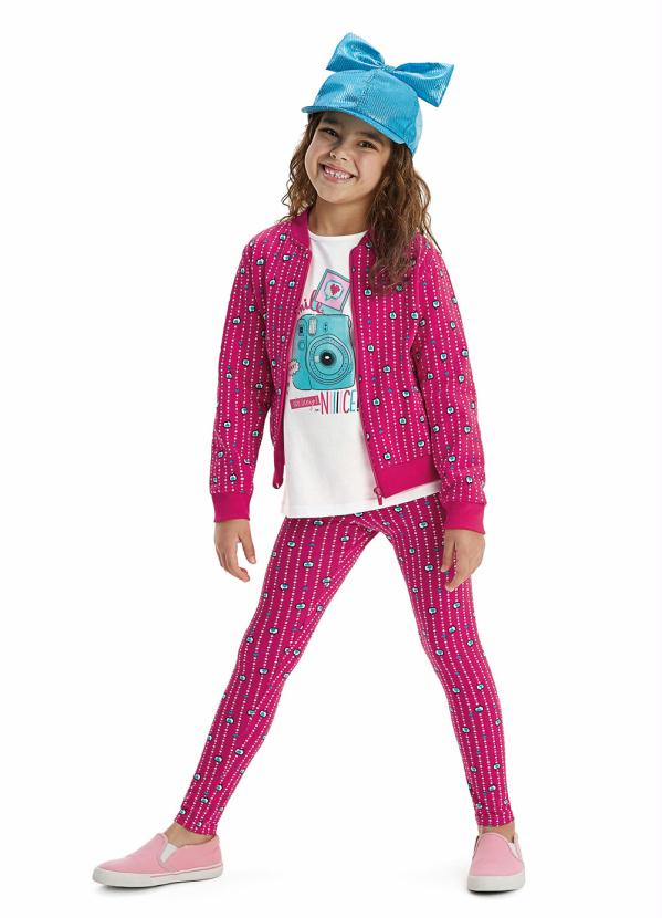 Malwee Kids - Jaqueta Pink Estampada em Moletom 2
