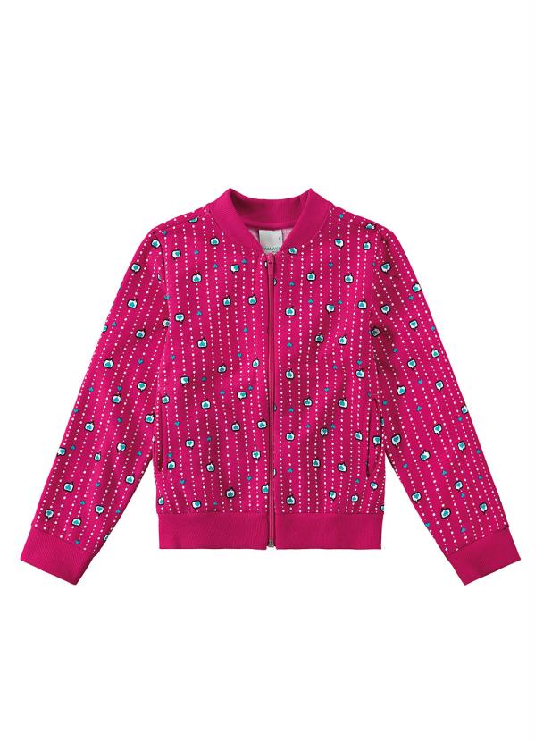 Malwee Kids - Jaqueta Pink Estampada em Moletom 3
