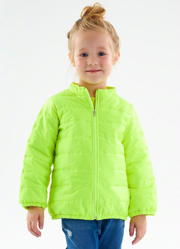 Jaqueta Puffer Infantil Menina Verde - Up Baby