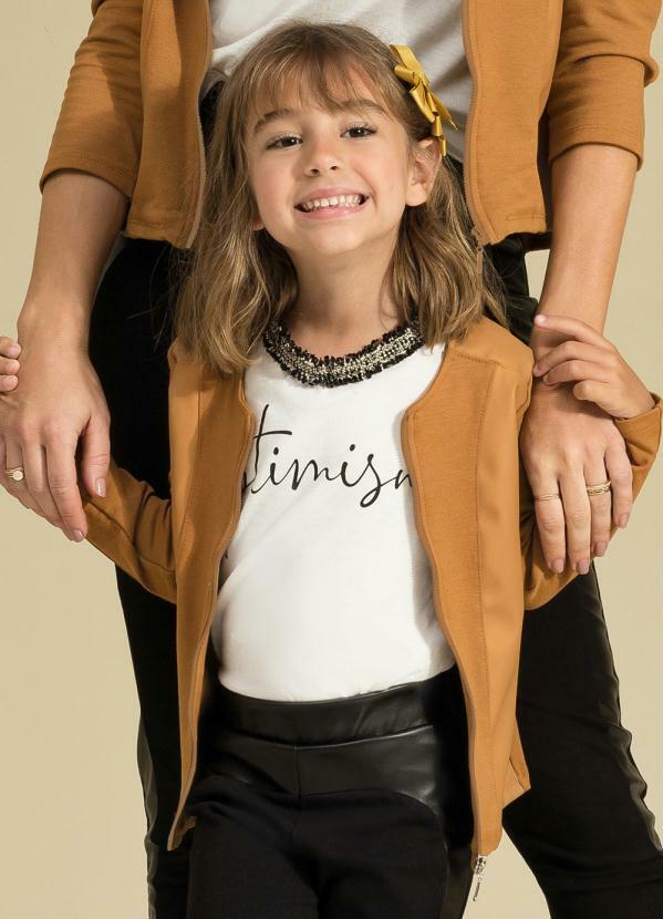 Doce Trama - Jaqueta Tal Filha Caramelo