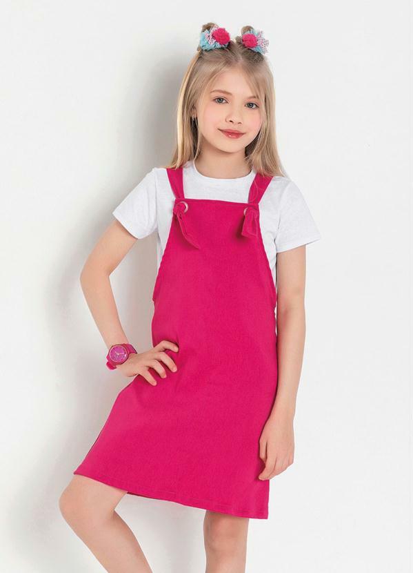Kolormagic - Salopete Infantil Pink com Amarração