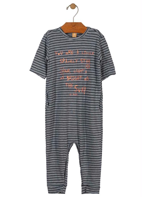 Up Baby - Macacão Infantil com Faixa Preto