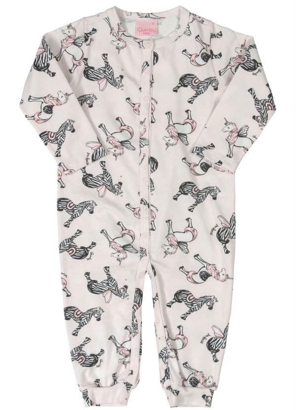 Quimby - Macacão Infantil Unicórnio Rosa