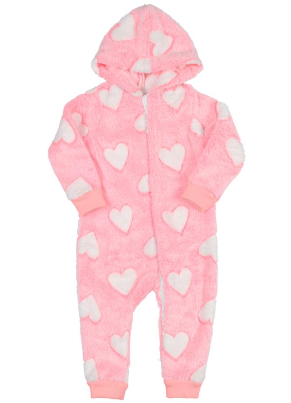 Up Baby - Macacão Peluciado Neon Rosa Pink