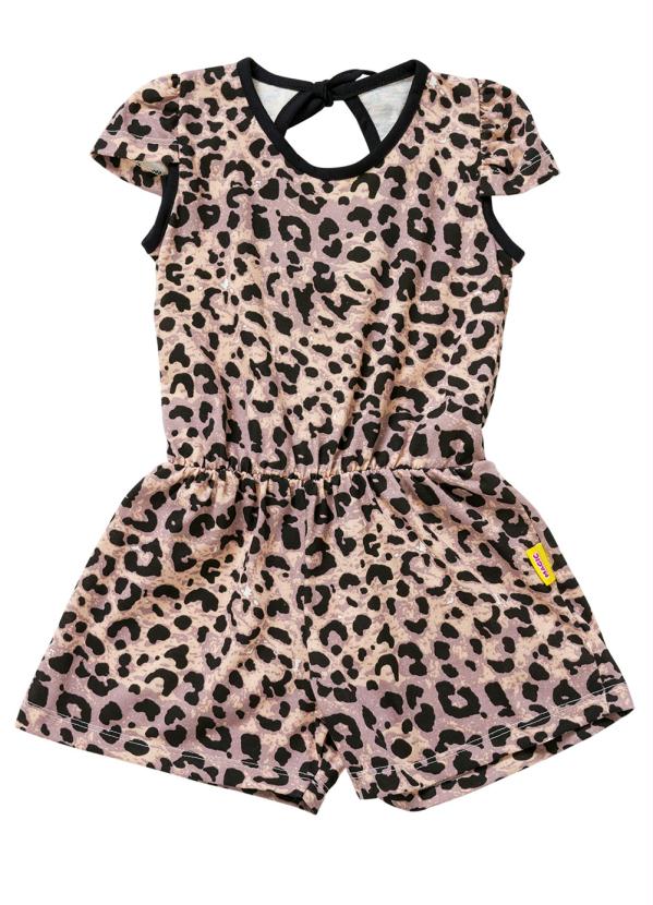 Outlet - Macaquinho Bebê Oncinha com Vazado nas Costas