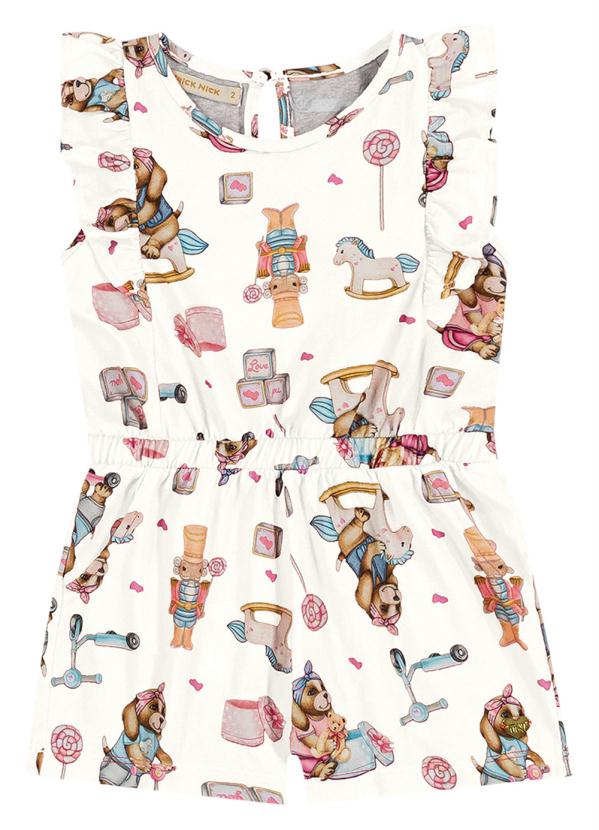 Trick Nick - Macaquinho Infantil Feminino Brinquedos Bege