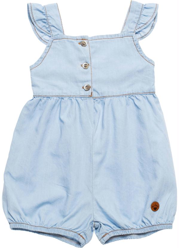Milon - Macaquinho Infantil Feminino Jeans