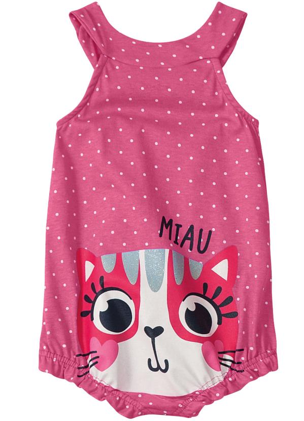 Zig Zig Zaa - Macaquinho Rosa Gatinha com Glitter Menina