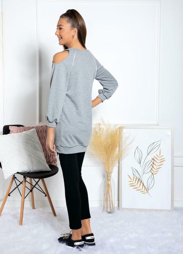 Queima Estoque - Casaco Juvenil Mescla com Ombro Vazado 4