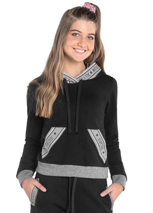 Rovitex Teen - Blusão com Capuz Preto