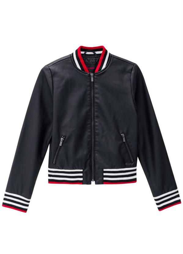 Amora - Jaqueta Teen Feminina Preto 4