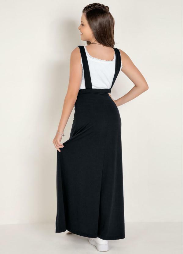 Moda Pop - Saia Longa Preta com Alças 2