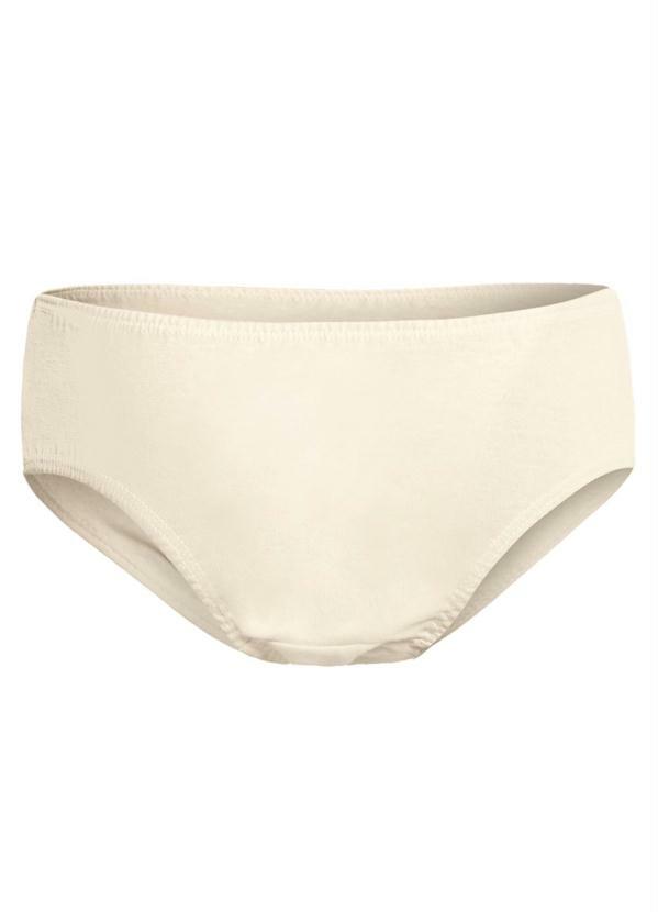 Outlet - Calcinha Bebê Bege com Aplique de Patch