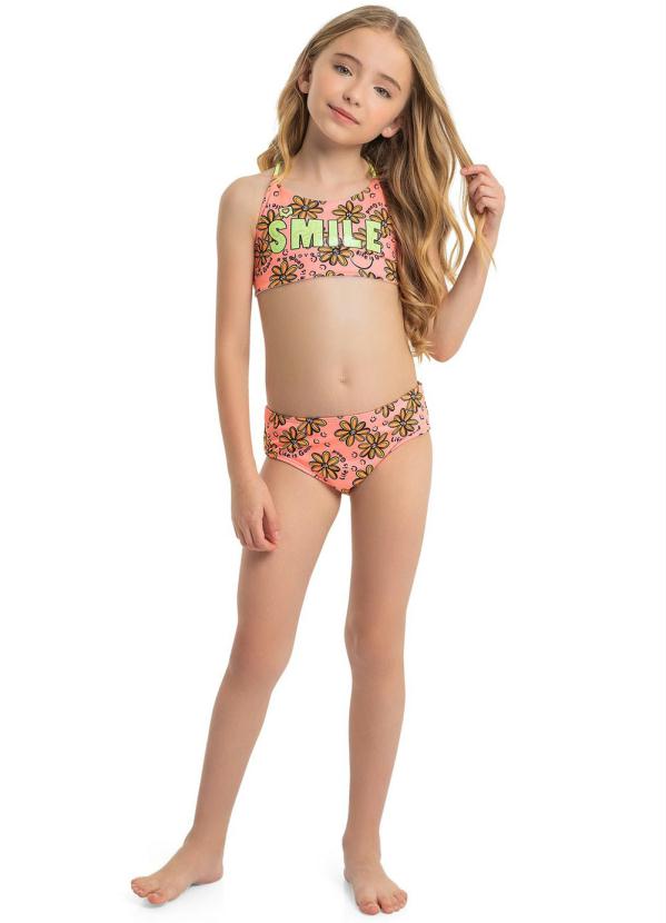Gloss - Biquíni Infantil Alça Proteção Fps+50 Rosa