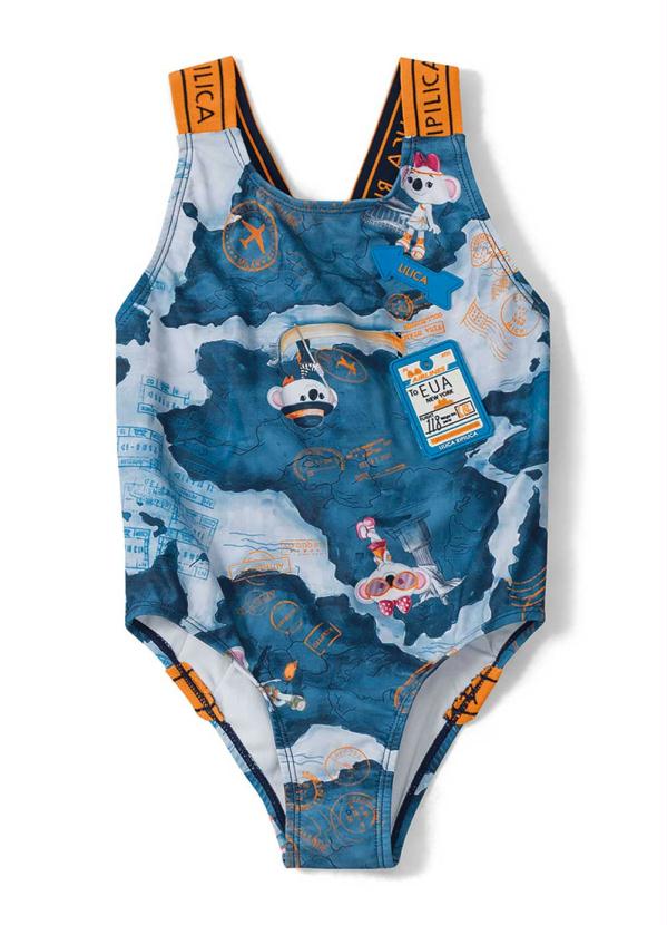 Lilica Ripilica - Maiô Azul Menina