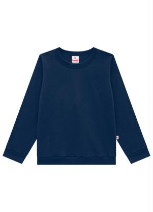 Brandili - Blusão Infantil Menina Moletom Azul - BRANDILI