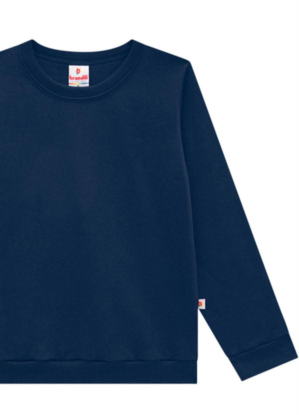 Brandili - Blusão Infantil Menina Moletom Azul 2