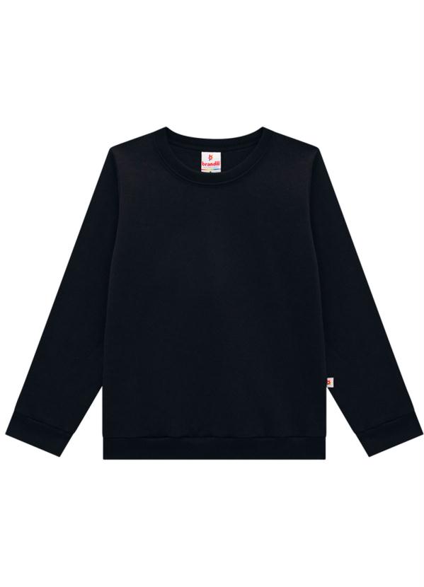 Brandili - Blusão Infantil Menina Moletom Preto 3