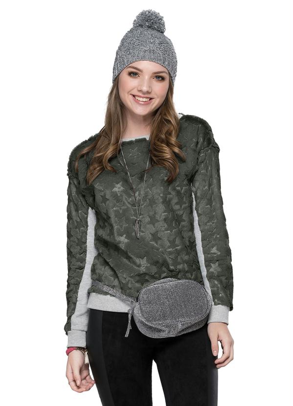 Gloss - Blusão Infantil Pelo e Moletom Verde 2