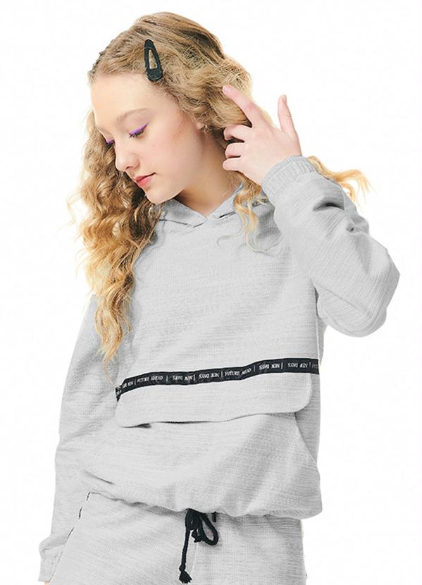 Rovitex Teen - Blusão Juvenil Feminino New Days Cinza