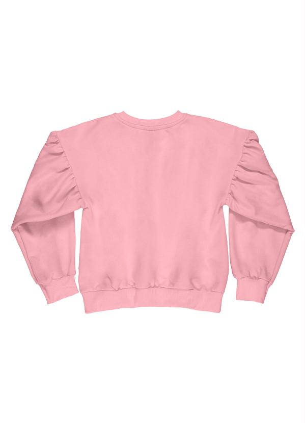 Gloss - Blusão Love Infantil Menina Moletom Rosa 4