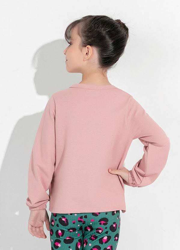 Kolormagic - Casaco Infantil Rosê com Aplique de Ponto de Luz 2