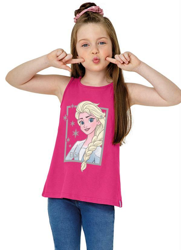 Malwee Kids - Blusa Rosa Escuro Elsa Frozen®